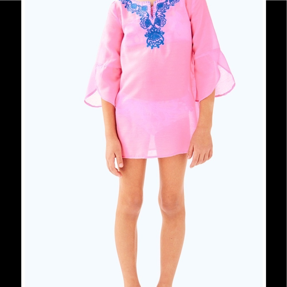 NWT Lilly Pulitzer Mini Piet Cover Up in pink sunset